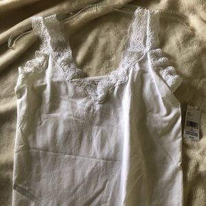 White lace tank top